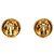 Pendientes de clip Chanel CC acolchados chapados en oro Dorado - vista 2