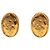 Orecchini Chanel CC Gold Plated Oval Crown placcati in oro D'oro