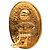 Orecchini Chanel CC Gold Plated Oval Crown placcati in oro D'oro - vista 3