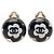 Orecchini a clip Chanel CC in resina con fiore neri Nero