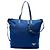 Borsa Tote Convertible con Zip Blu Prada Tessuto