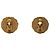 Orecchini a clip in smalto placcato oro Gold Chanel CC D'oro - vista 2