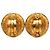 Orecchini a clip rotondi Chanel CC Rue Cambon placcati oro D'oro - vista 2