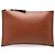 Pochette e borsa a mano piatta in pelle marrone con Anagramma LOEWE