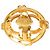 Orecchini a cerchio Chanel CC placcati oro D'oro - vista 3