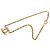Collana con pendente in strass placcato oro Gold Chanel CC D'oro