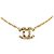 Collana con pendente in strass placcato oro Gold Chanel CC D'oro - vista 2