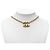 Collana con pendente in strass placcato oro Gold Chanel CC D'oro - vista 6