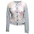 Valentino Garavani Hellblauer & mehrfarbiger Valentino Wollmischung Cardigan mit Blumenmuster Größe US S