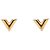 Orecchini Essential V placcati in oro Louis Vuitton Gold D'oro