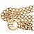 Chanel CC Gold Goldbeschichteter Doppelketten-Gürtel Golden - Ansicht 3
