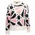 Chanel 2023 Kaschmir-Seiden-Mischung Pullover mit floraler Intarsien-Optik in Weiß & Multicolor Größe FR 36