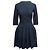 Alaïa Navy & Black Alaia gemustertes Dreiviertelärmel Fit & Flare Kleid Größe FR 40 - Ansicht 2