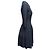 Alaïa Navy & Black Alaia gemustertes Dreiviertelärmel Fit & Flare Kleid Größe FR 40 - Ansicht 3