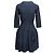 Alaïa Navy & Black Alaia gemustertes Dreiviertelärmel Fit & Flare Kleid Größe FR 40 - Ansicht 4
