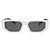 White & Black Prada Color Block Rectangular Sunglasses