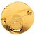 Spilla rotonda Chanel CC placcata oro Gripoix D'oro - vista 2