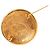 Spilla rotonda Sunburst Chanel CC placcata oro D'oro - vista 3