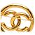 Spilla rotonda Chanel CC placcata oro D'oro - vista 3