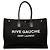 Tote Rive Gauche in tela nera Saint Laurent Large Nero