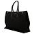 Tote Rive Gauche in tela nera Saint Laurent Large Nero - vista 2