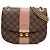 Borsa a tracolla Louis Vuitton Damier Ebene in pelle Taurillon marrone