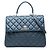 Borsa Chanel Large Lambskin Trendy CC Top Handle Flap Satchel Blu