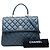Borsa Chanel Large Lambskin Trendy CC Top Handle Flap Satchel Blu - vista 8