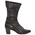Chanel Cap-Toe CC Mid-Calf Stiefel Schwarz Größe 41
