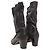 Chanel Cap-Toe CC Mid-Calf Stiefel Schwarz Größe 41 - Ansicht 4