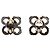 Orecchini clip Chanel in ottone argentato con cabochon in smalto e strass Argento - vista 2