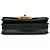 Clutch a tracolla Chanel in pelle di vitello trapuntata nera con strass e catena Nero - vista 4