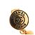 Brincos de pressão Chanel CC Gold Plated com gotas de pérolas falsas Dourado - vista 2