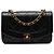 Borsa a tracolla Chanel Diana Flap piccola in agnello nero