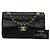Borsa a tracolla Chanel in agnello trapuntato nero - vista 18
