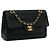 Borsa a tracolla Chanel in agnello trapuntato nero - vista 2