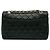 Borsa a tracolla Chanel in agnello trapuntato nero - vista 3