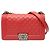Borsa a tracolla Chanel Old Medium Boy Flap in agnello trapuntato rosso