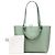 Borsa LOEWE Small Smooth Calfskin Anagram Tote Satchel verde - vista 11