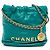 Borsa a mano Chanel Mini Shiny Calfskin 22 verde