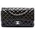 Borsa a tracolla Chanel Medium Classic Patent Double Flap viola Porpora