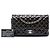 Borsa a tracolla Chanel Medium Classic Patent Double Flap viola Porpora - vista 6
