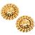 Orecchini a clip Chanel CC placcati oro con bordo a catena trapuntata D'oro