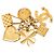 Spilla Broche Icon Charm Gold Plated Gold Chanel CC D'oro - vista 2