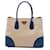 Borsa Doppia Large Canapa e Saffiano beige Prada