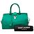 Borsa cabas Chyc in pelle di vitello Medium verde Saint Laurent - vista 8