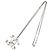 Collana con pendente Chanel CC in argento, ottone e resina con strass