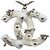 Collana con pendente Chanel CC in argento, ottone e resina con strass - vista 3