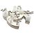 Collana con pendente Chanel CC in argento, ottone e resina con strass - vista 4