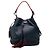 Blauer Prada Soft Calf Tassel Convertible Drawstring Bucket Bag Satchel